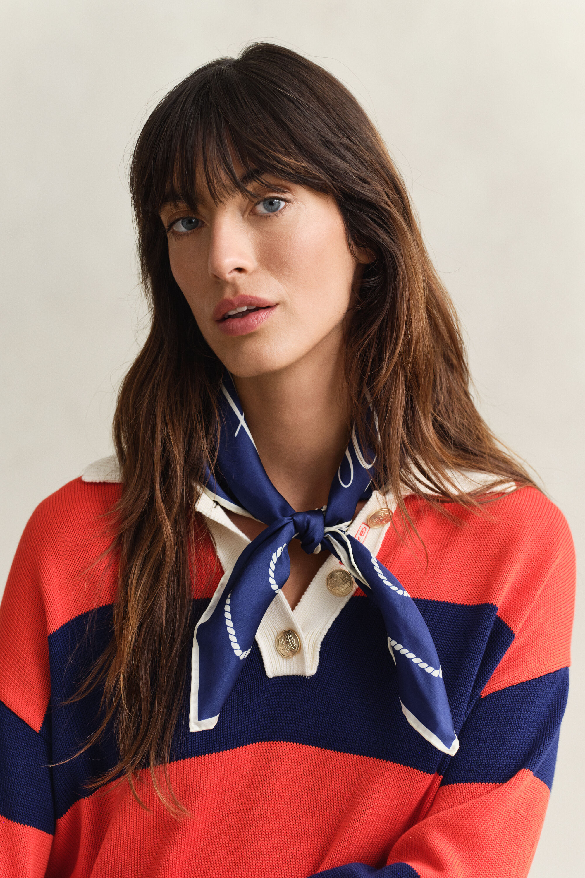 Foulard en soie à motif corde