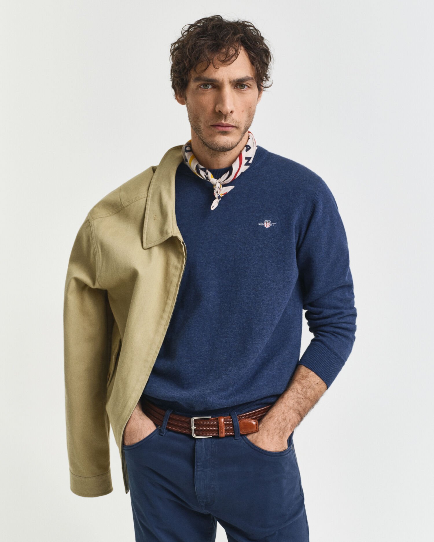 Pull col rond en coton