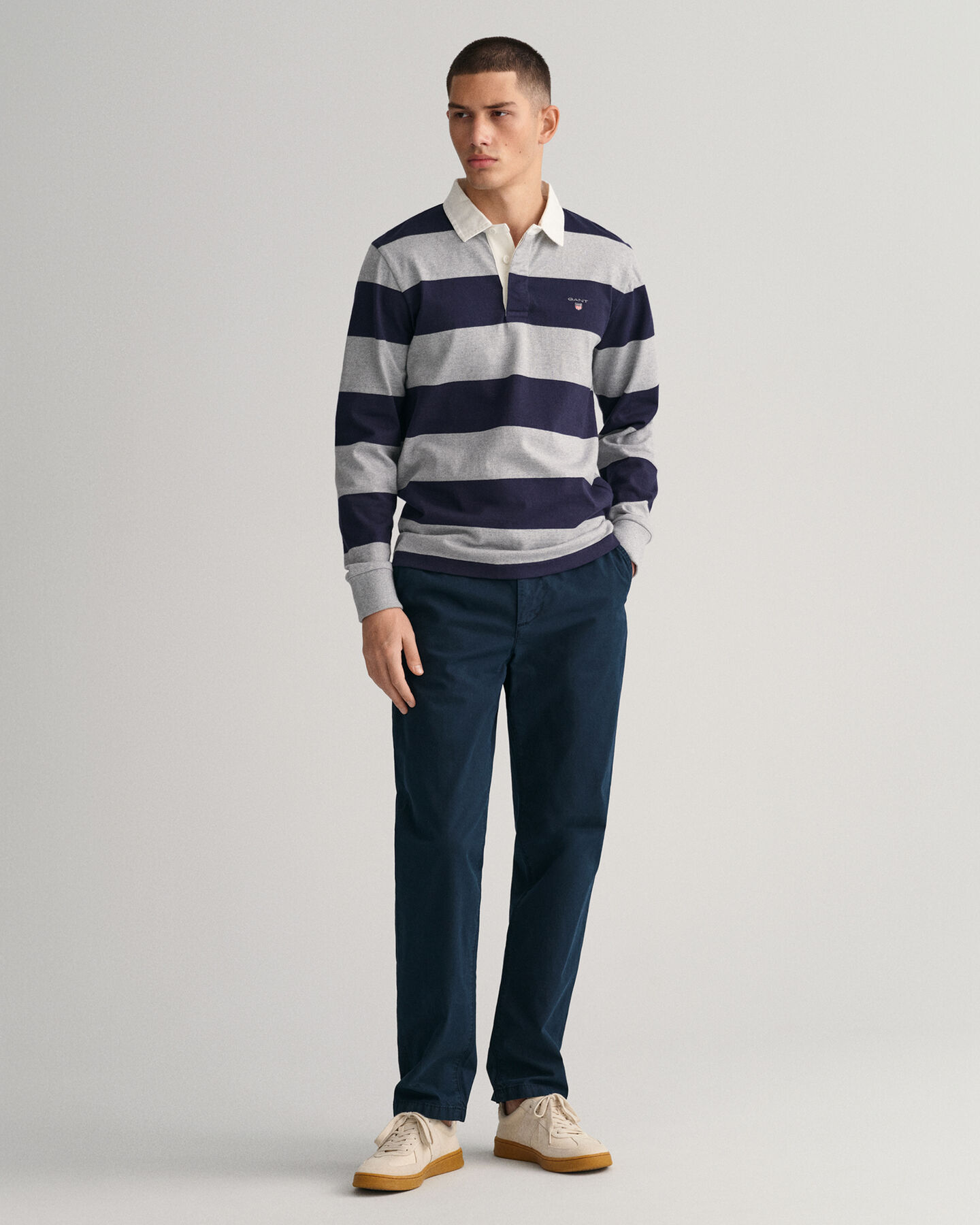 Pantalon chino regular fit en toile Allister