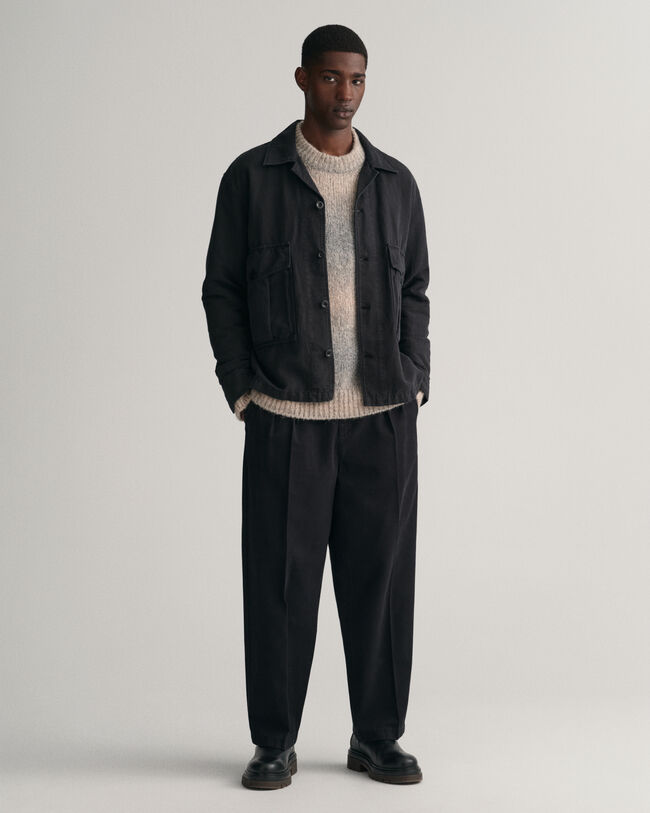 Pantalon chino en sergé plissé