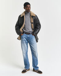 Pull col roulé en coton classique