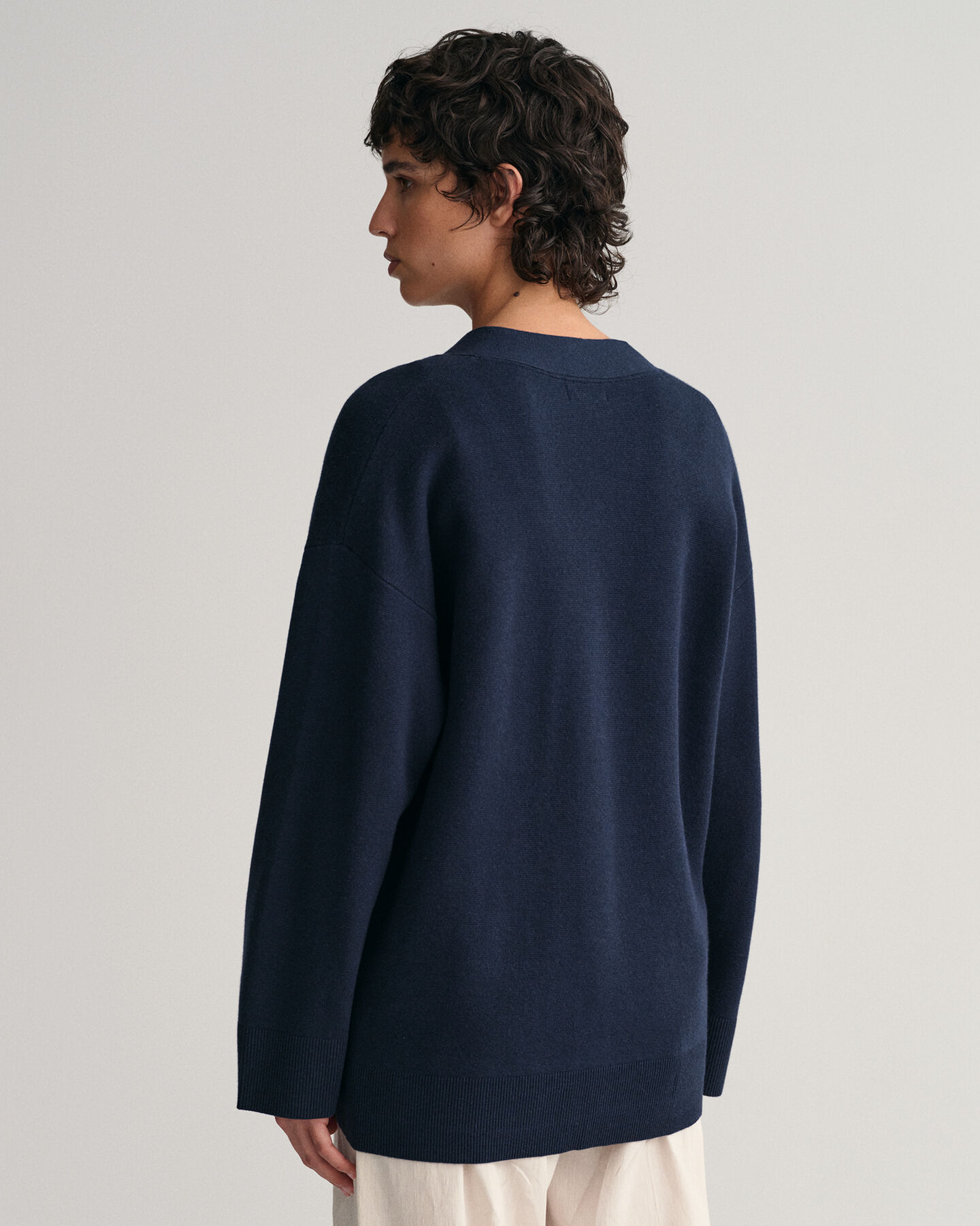 Cardigan relaxed fit à col V