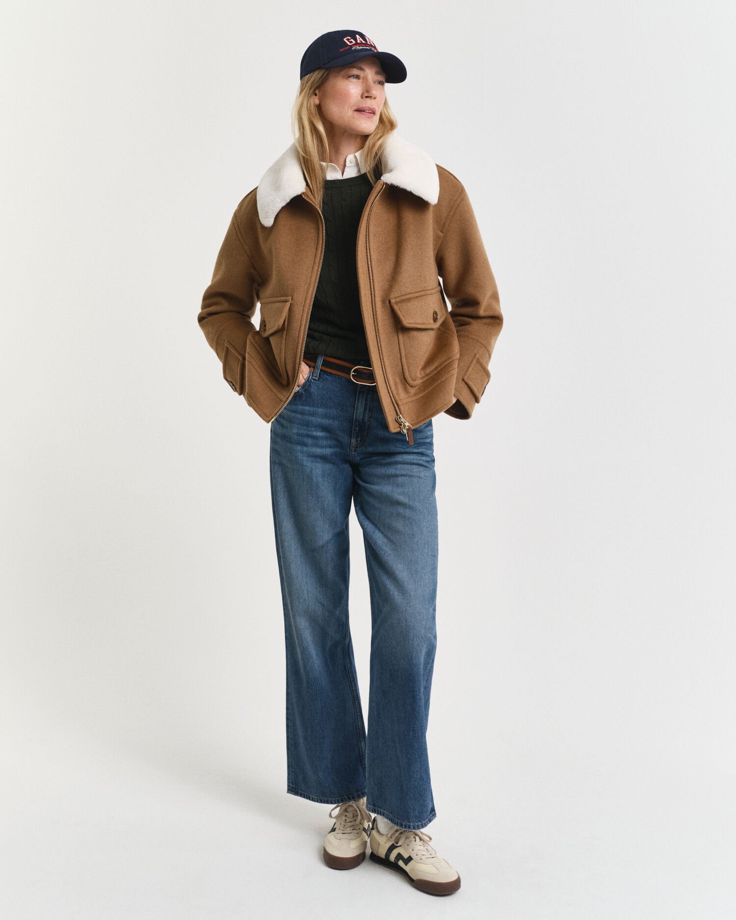 Pull col rond en maille torsadée