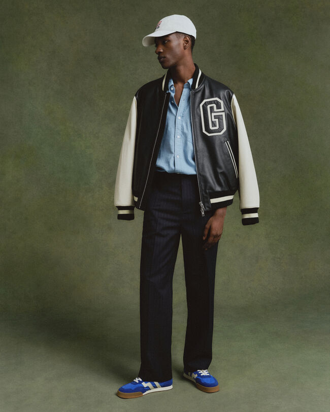 Pantalon de costume coupe d&eacute;contract&eacute;e &agrave; rayures tennis