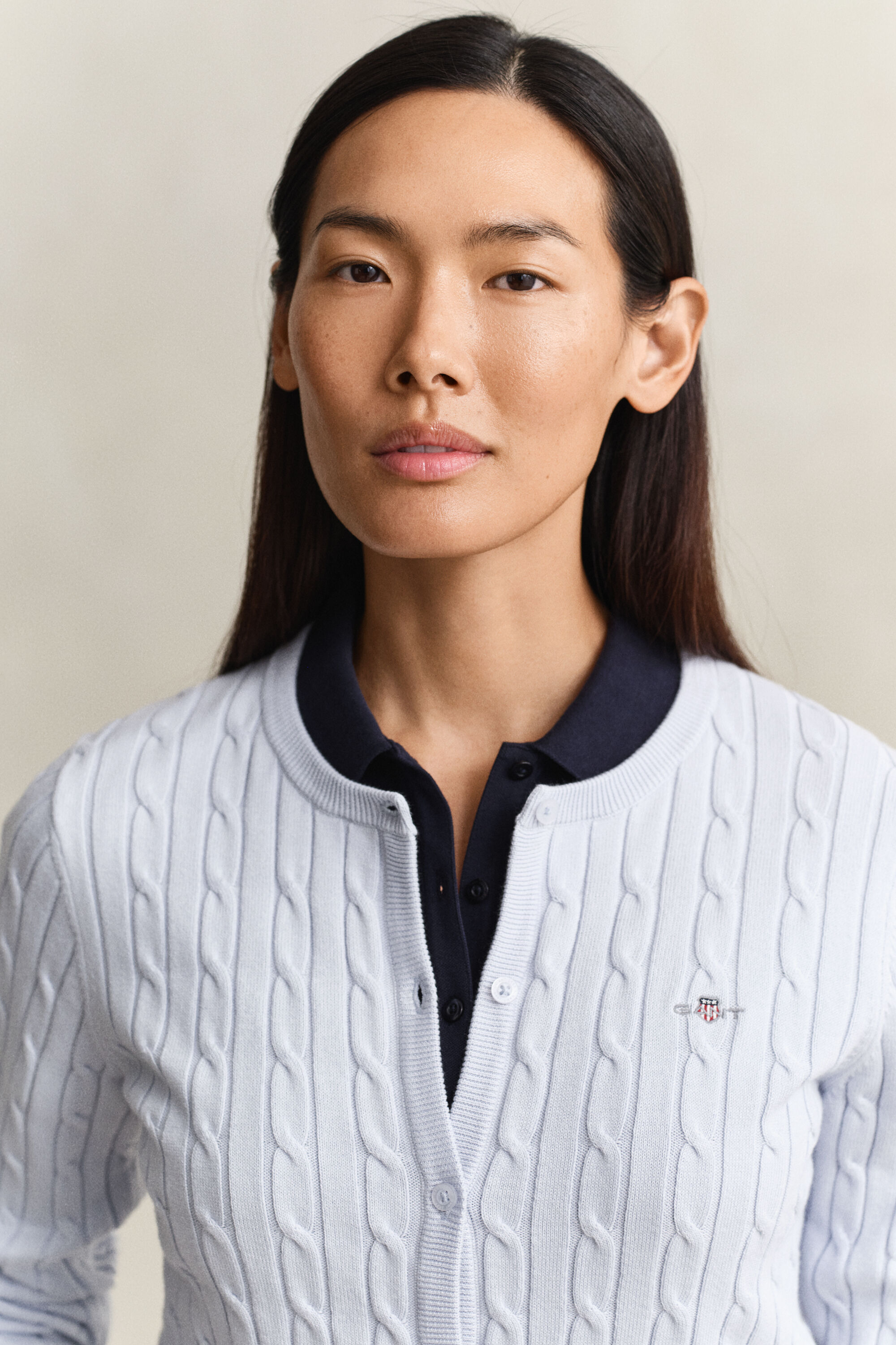 Cardigan en maille torsadée