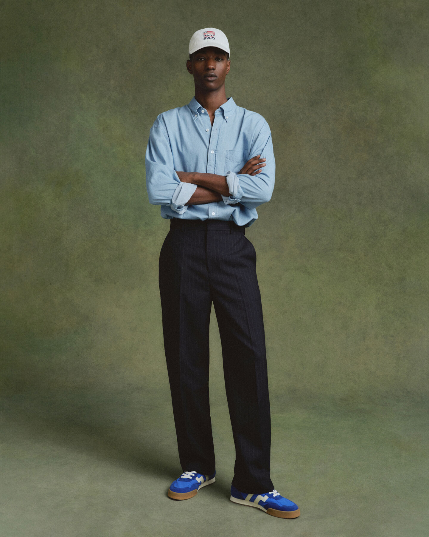 Pantalon de costume coupe d&eacute;contract&eacute;e &agrave; rayures tennis