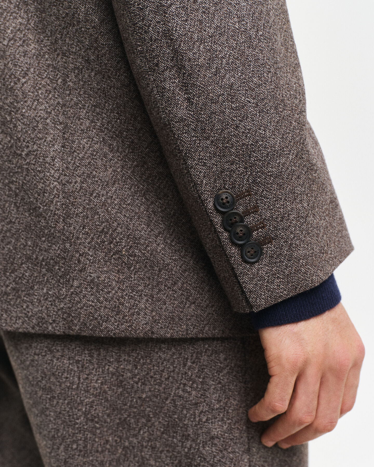 Veste blazer de costume relaxed fit en laine moulin&eacute;e