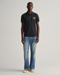 Polo en coton piqu&eacute; Archive Shield