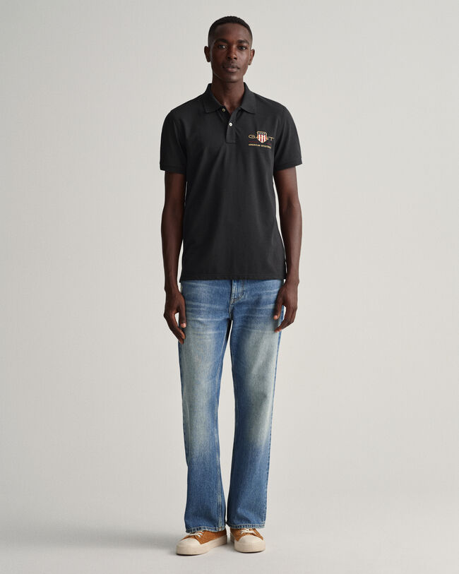 Polo en coton piqu&eacute; Archive Shield