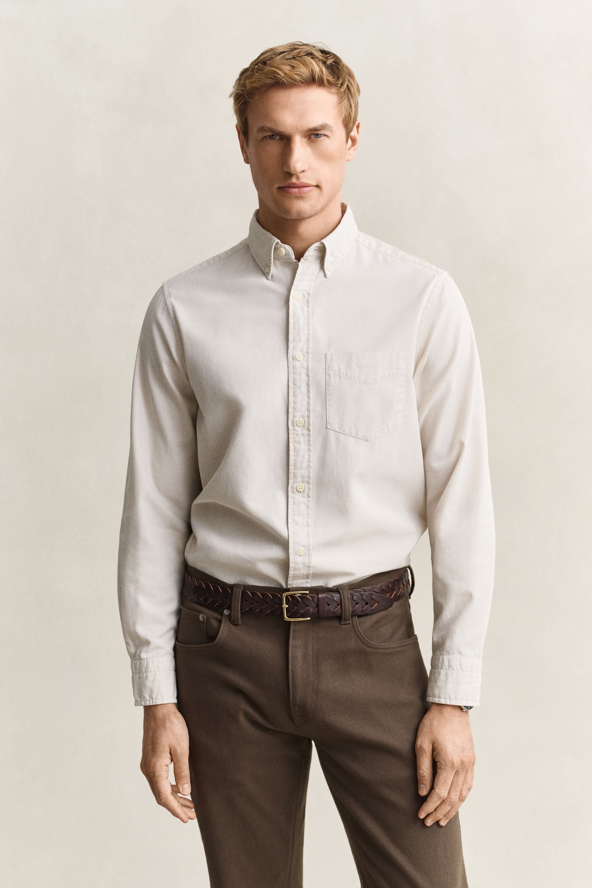 Chemise coupe regular en sergé