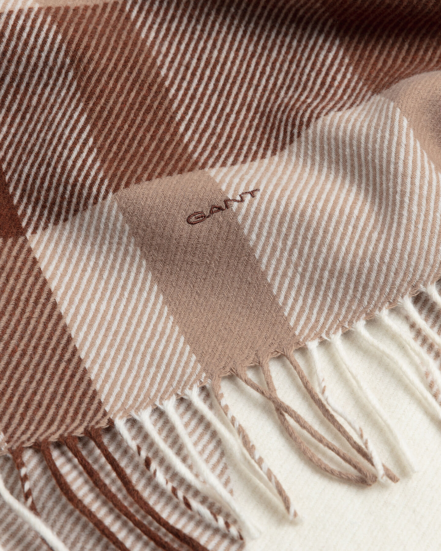 Écharpe en laine à carreaux