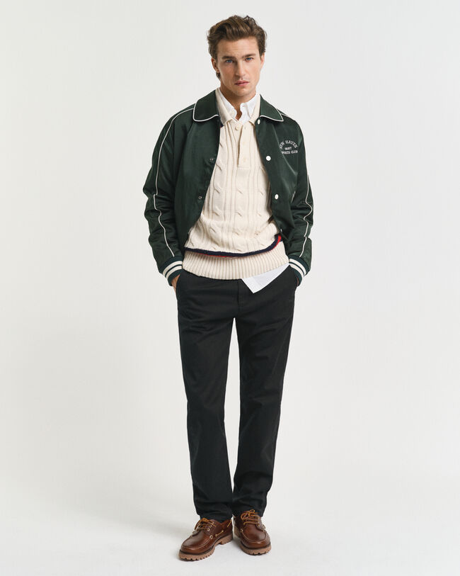 Pantalon chino coupe regular en sergé