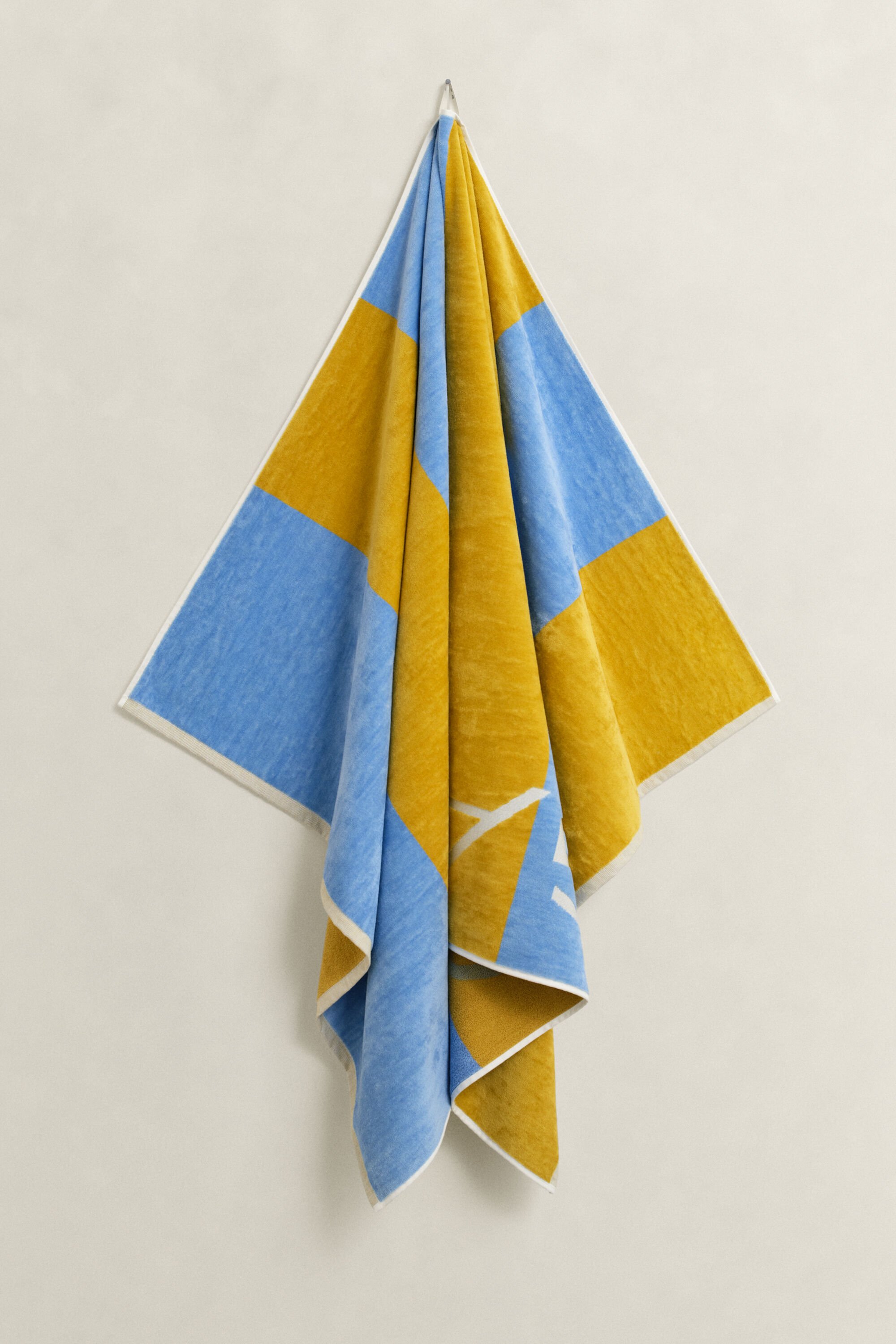 Serviette de plage à rayures en colour-block