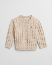 Cardigan en maille de coton torsadée Shield Bébé