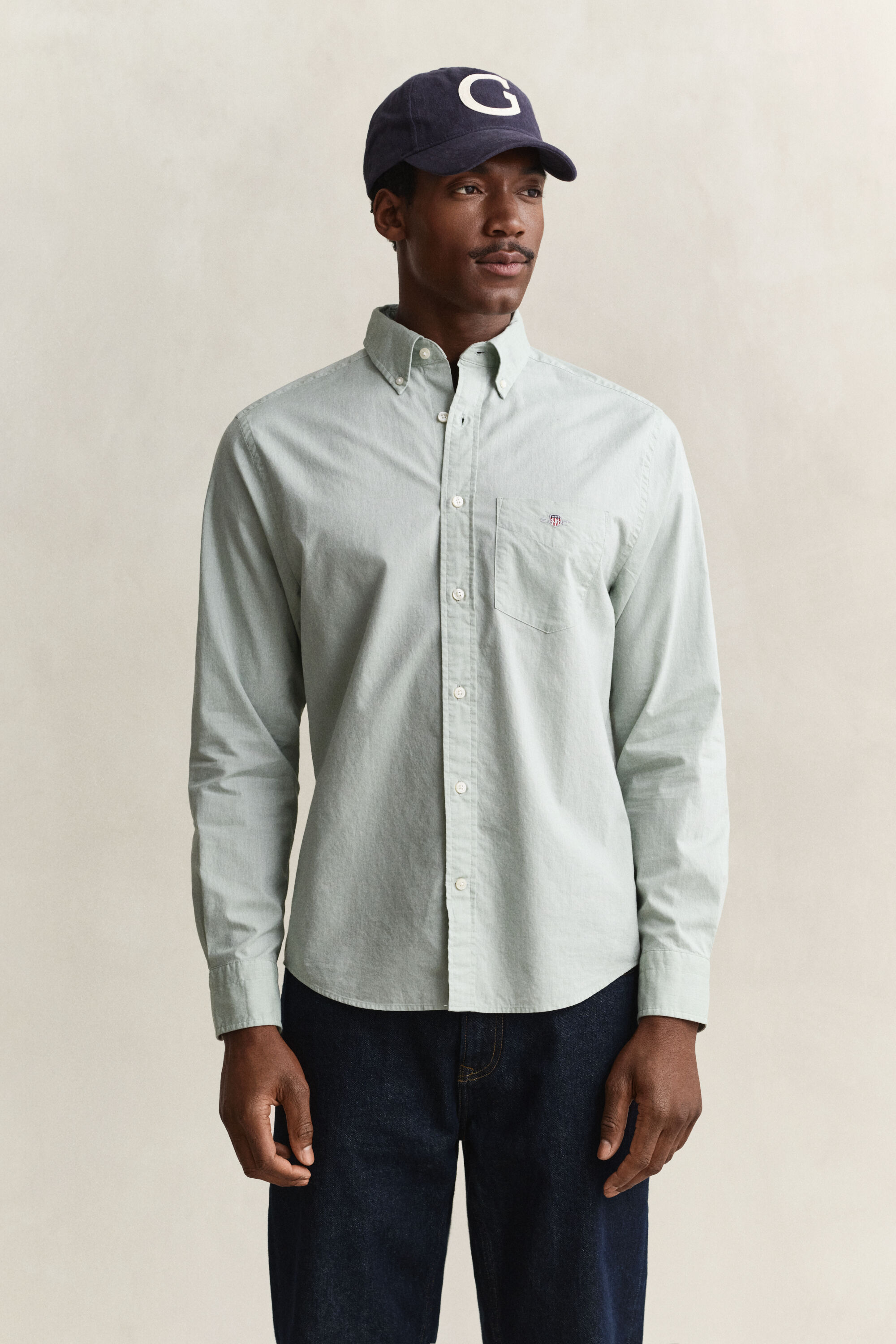 Chemise coupe regular en popeline classique