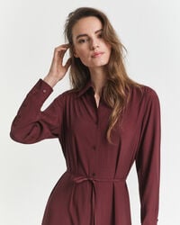 Robe-chemise midi en viscose