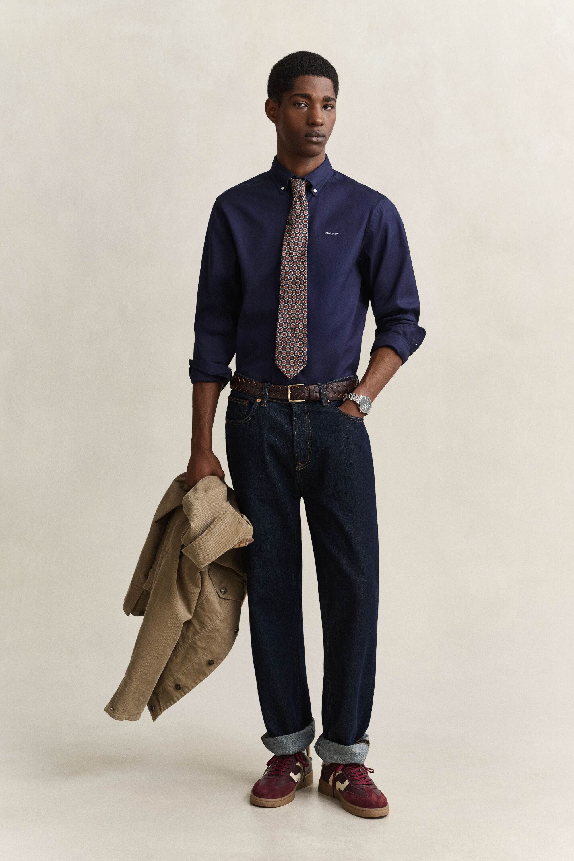 Chemise coupe regular en coton Oxford Pinpoint