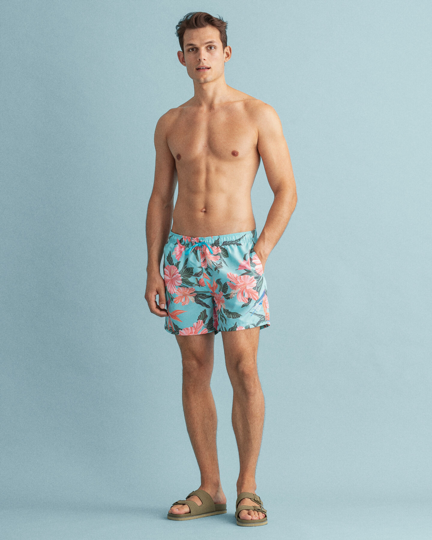 Short de bain classic fit &agrave; imprim&eacute; tropical