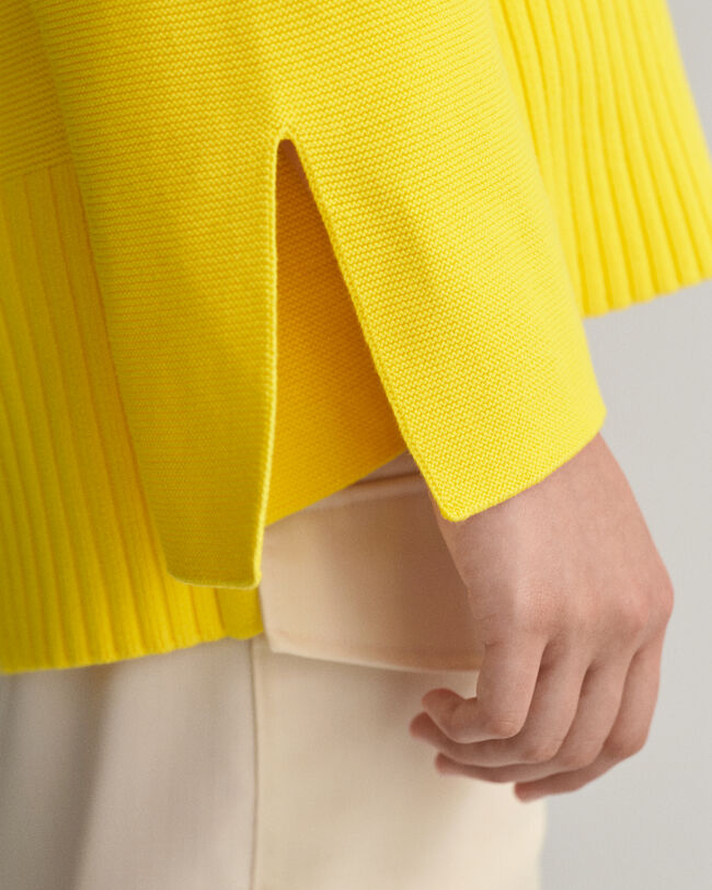 Pull en maille &agrave; col ouvert