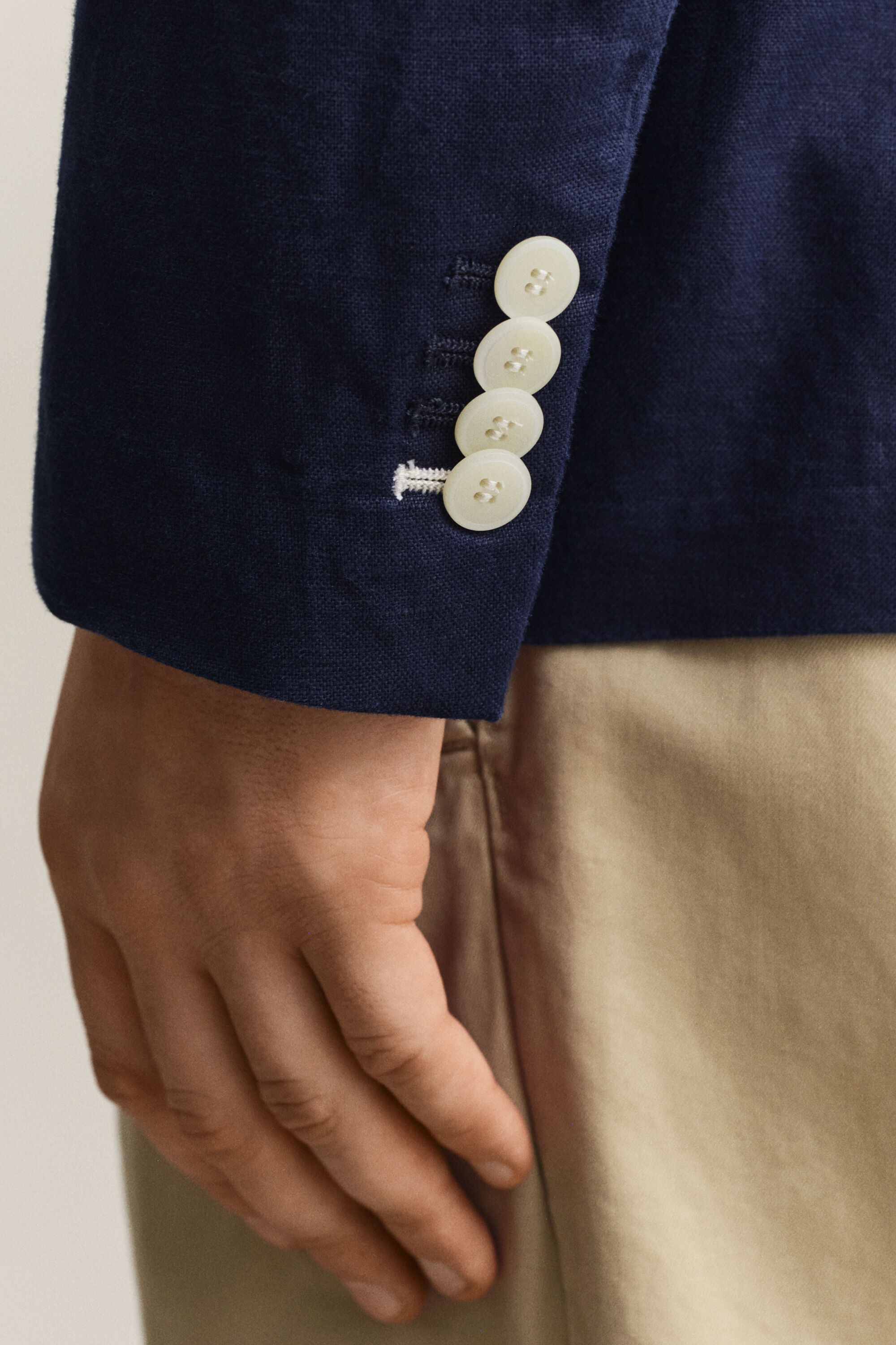 Veste de costume en coton mélangé texturé