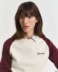 Pull col rond en colour-block