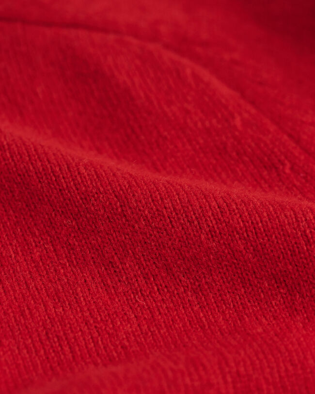 Pull ras du cou en laine &agrave; manches marteau