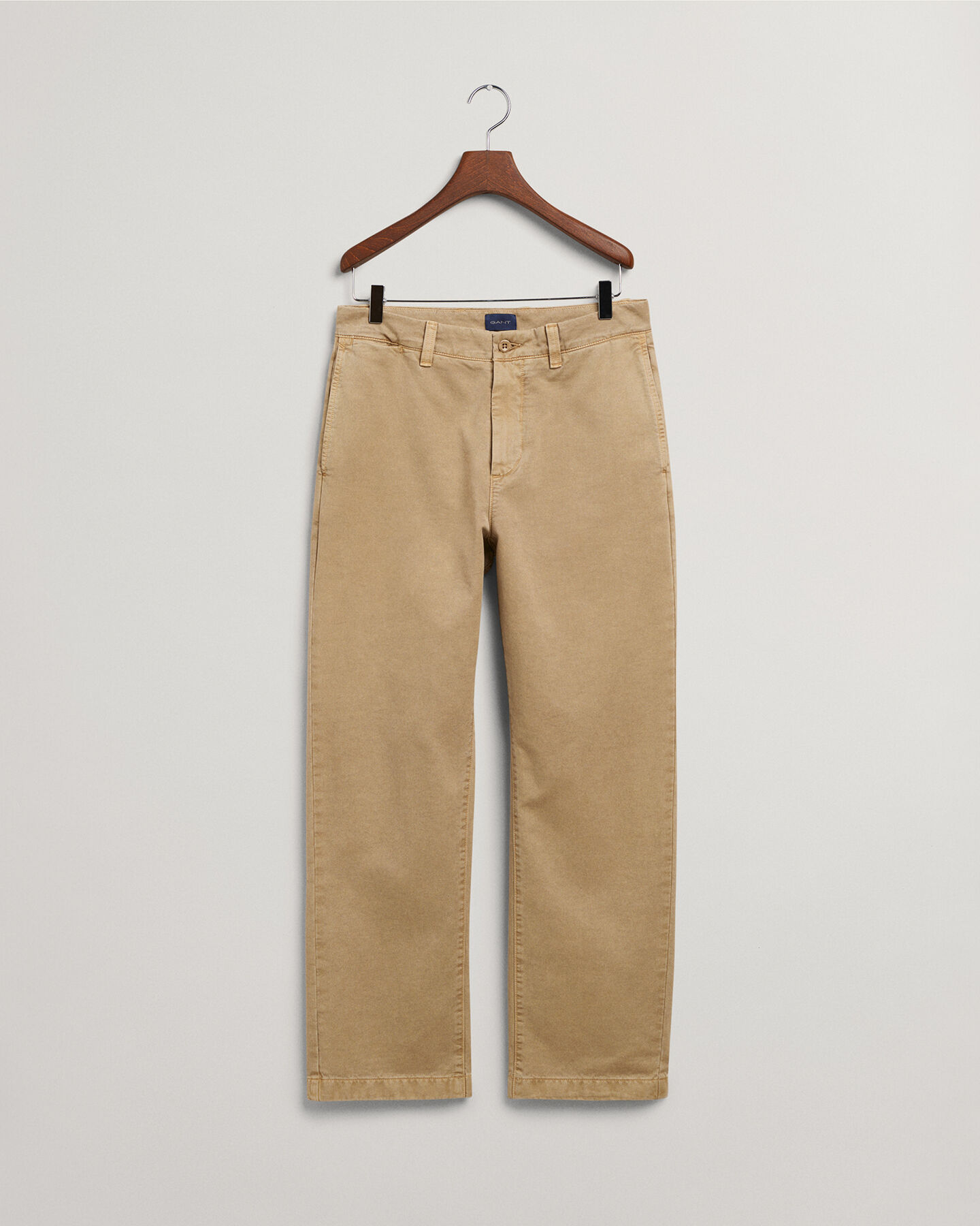 Pantalon chino droit en serg&eacute;