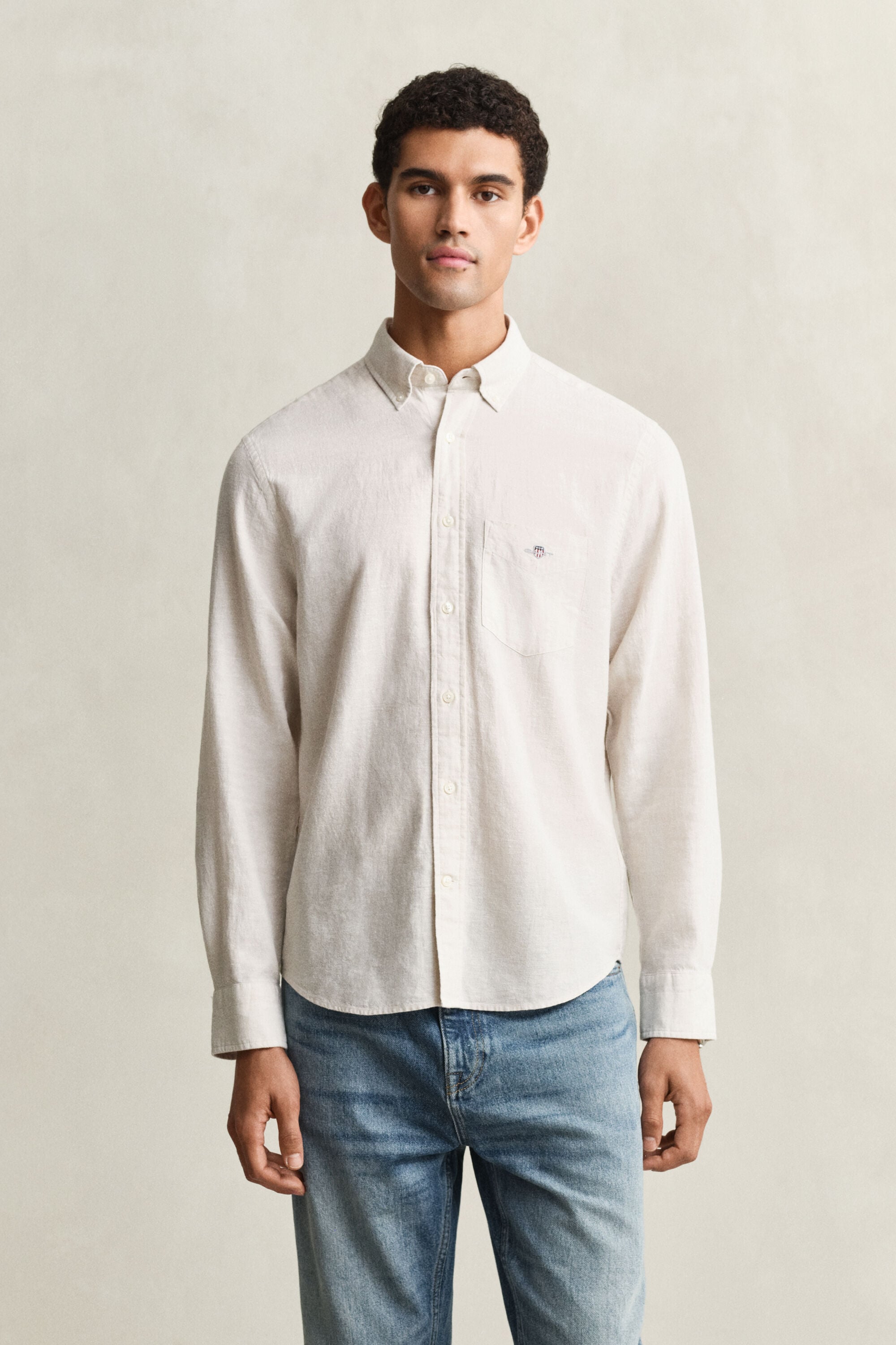 Chemise en lin mélangé