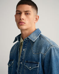 Chemise relaxed fit en denim Western