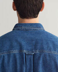 Chemise ultra-ample en sergé de denim