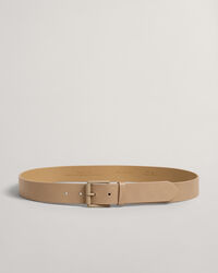 Ceinture en cuir avec boucle ton sur ton