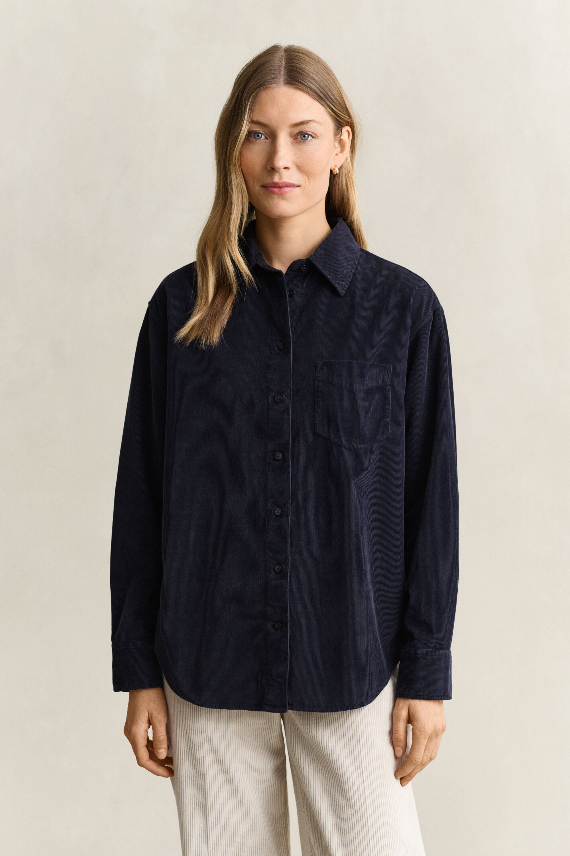 Chemise décontractée en velours côtelé