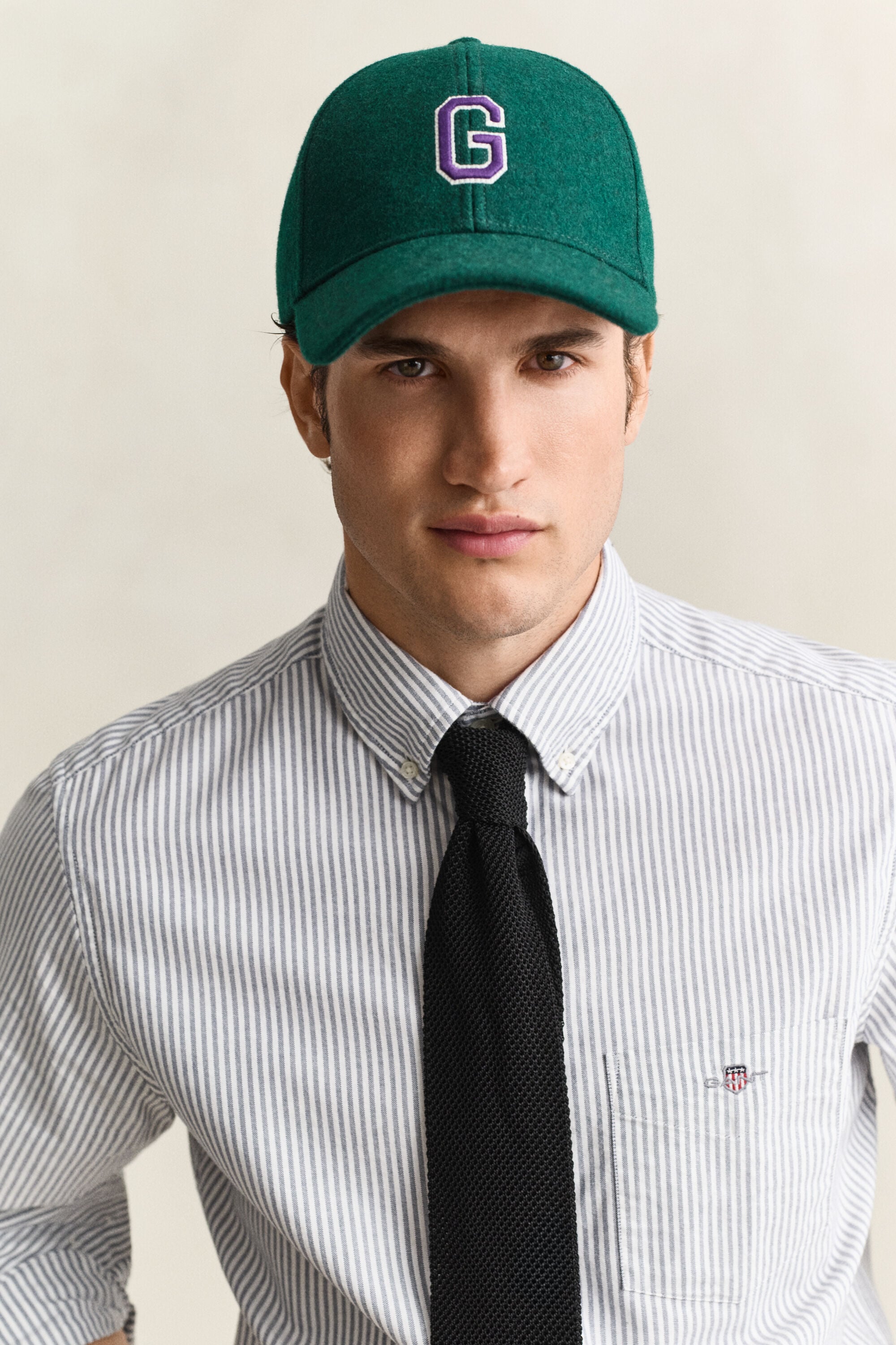 Chemise en coton Oxford regular classique à rayures