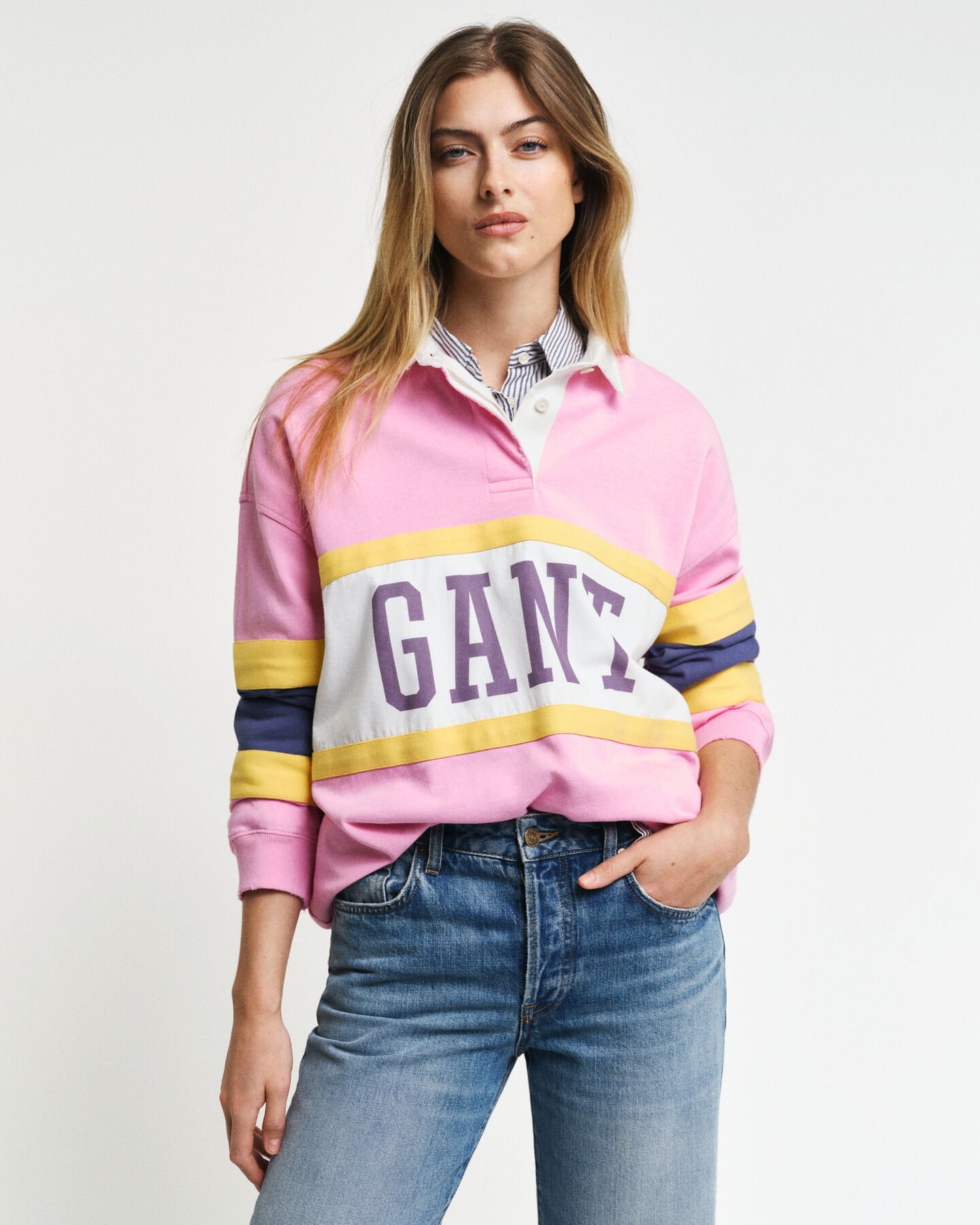 Polo Rugger en colour-block