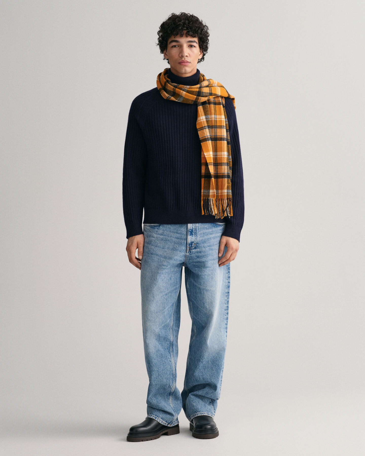 Pull col roulé Textured