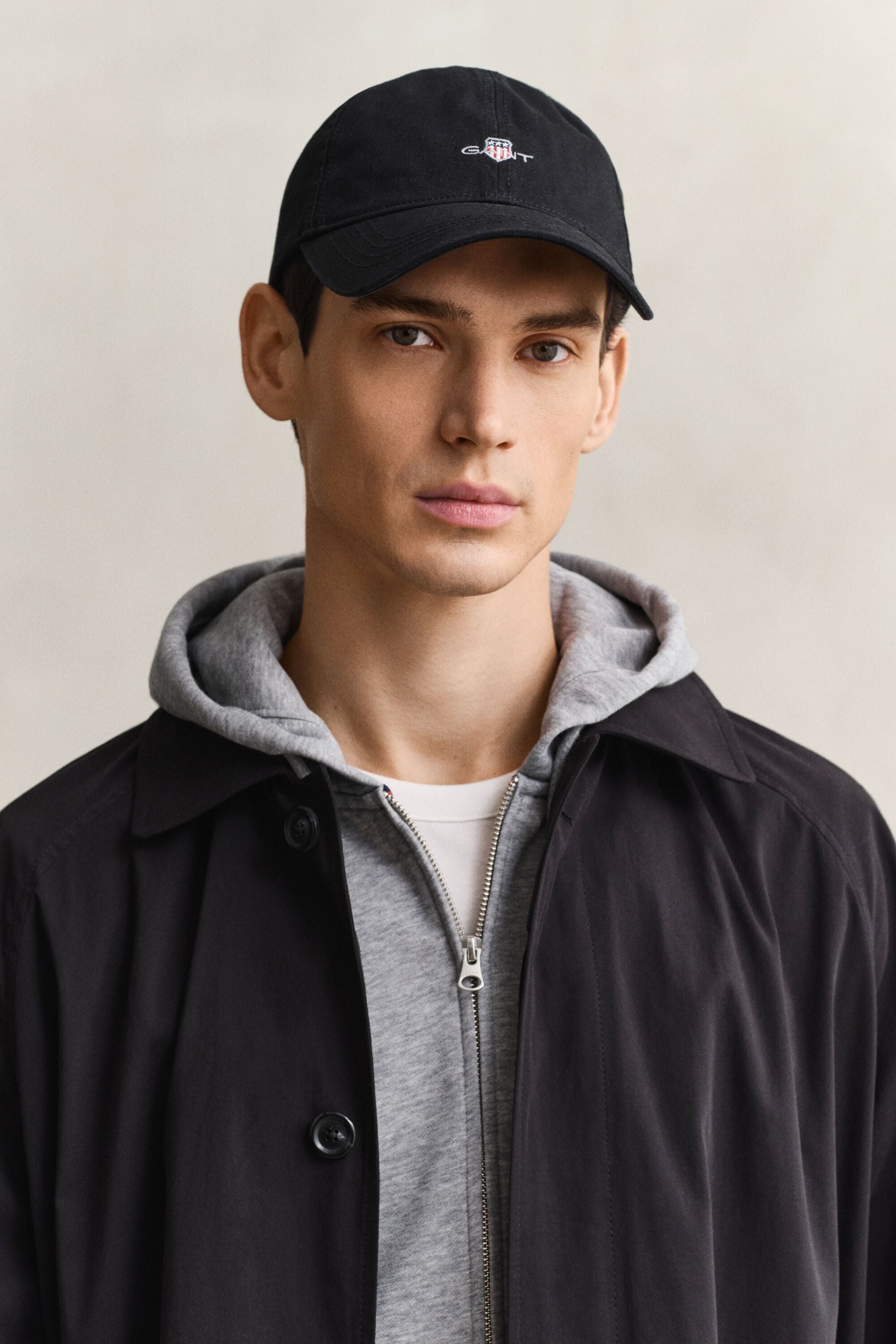 Casquette en sergé de coton avec écusson