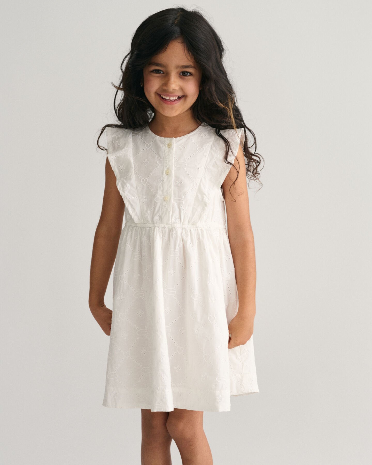 Robe en broderie anglaise &agrave; volants Girls