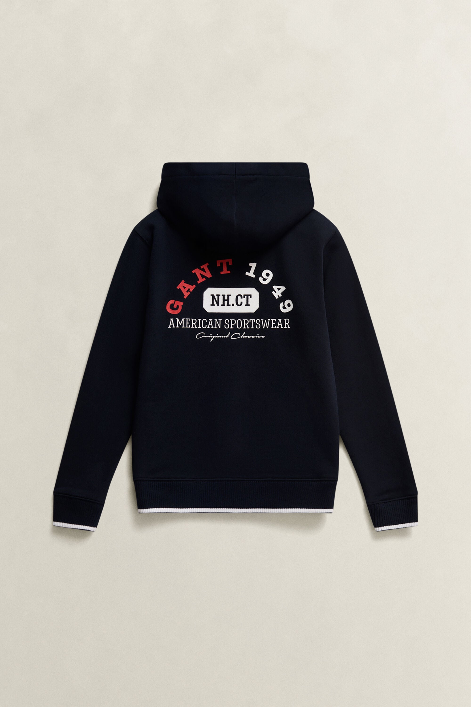 Sweat à capuche zippé avec logo universitaire Garçon