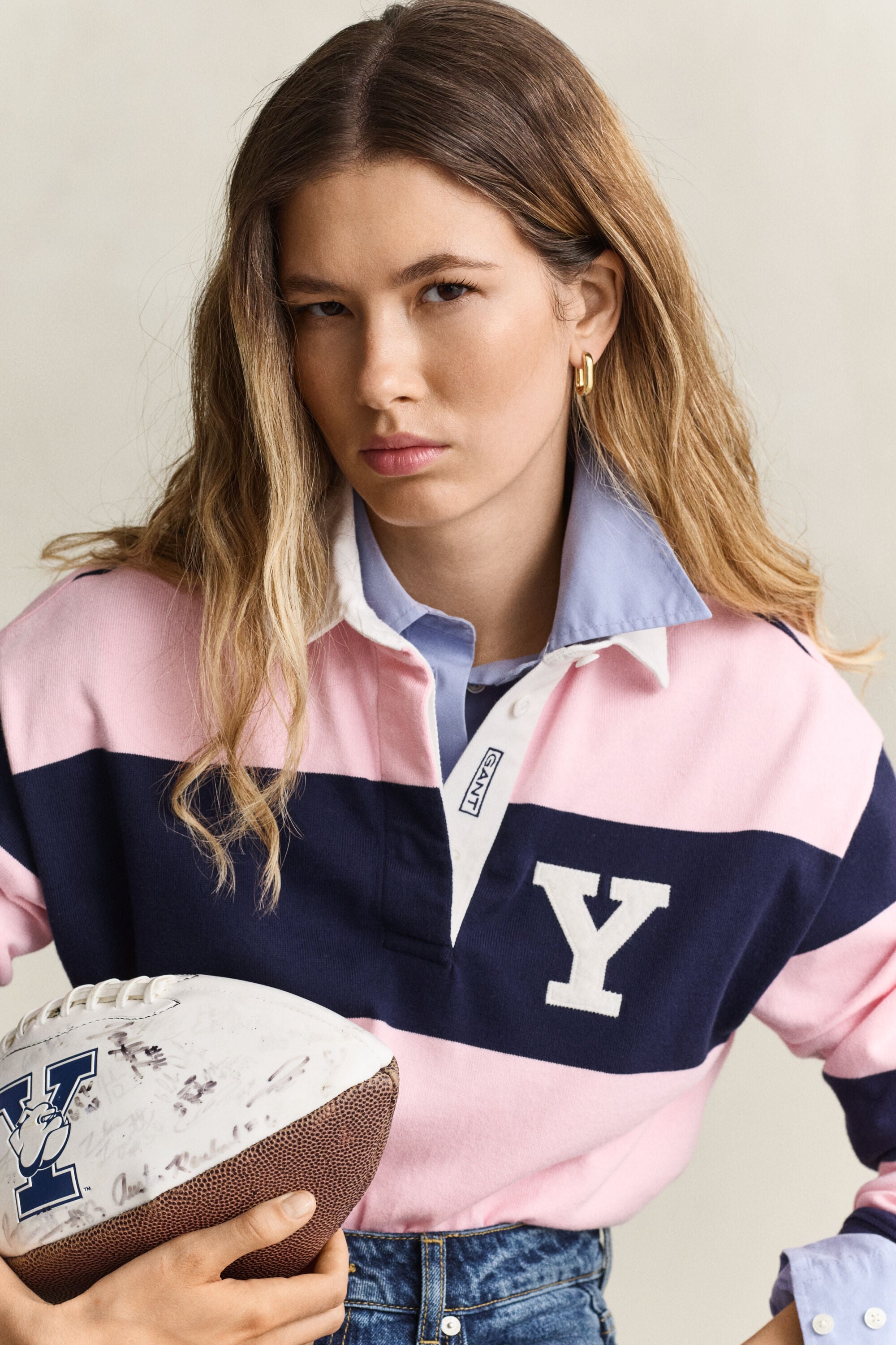 Heavy Rugger à larges rayures Gant x Yale