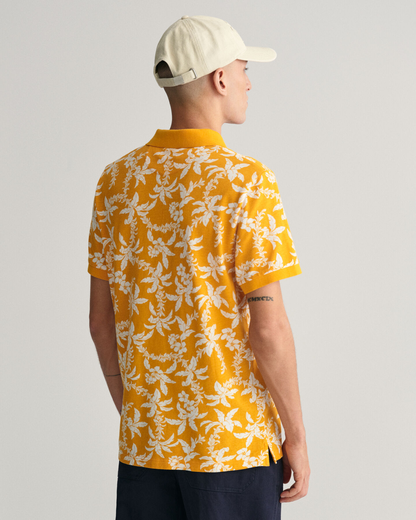 Polo en coton piqu&eacute; Palm Lei Print
