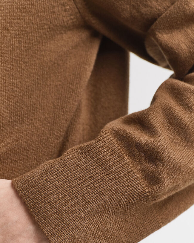 Sweat à capuche zippé en laine d'agneau ultrafine