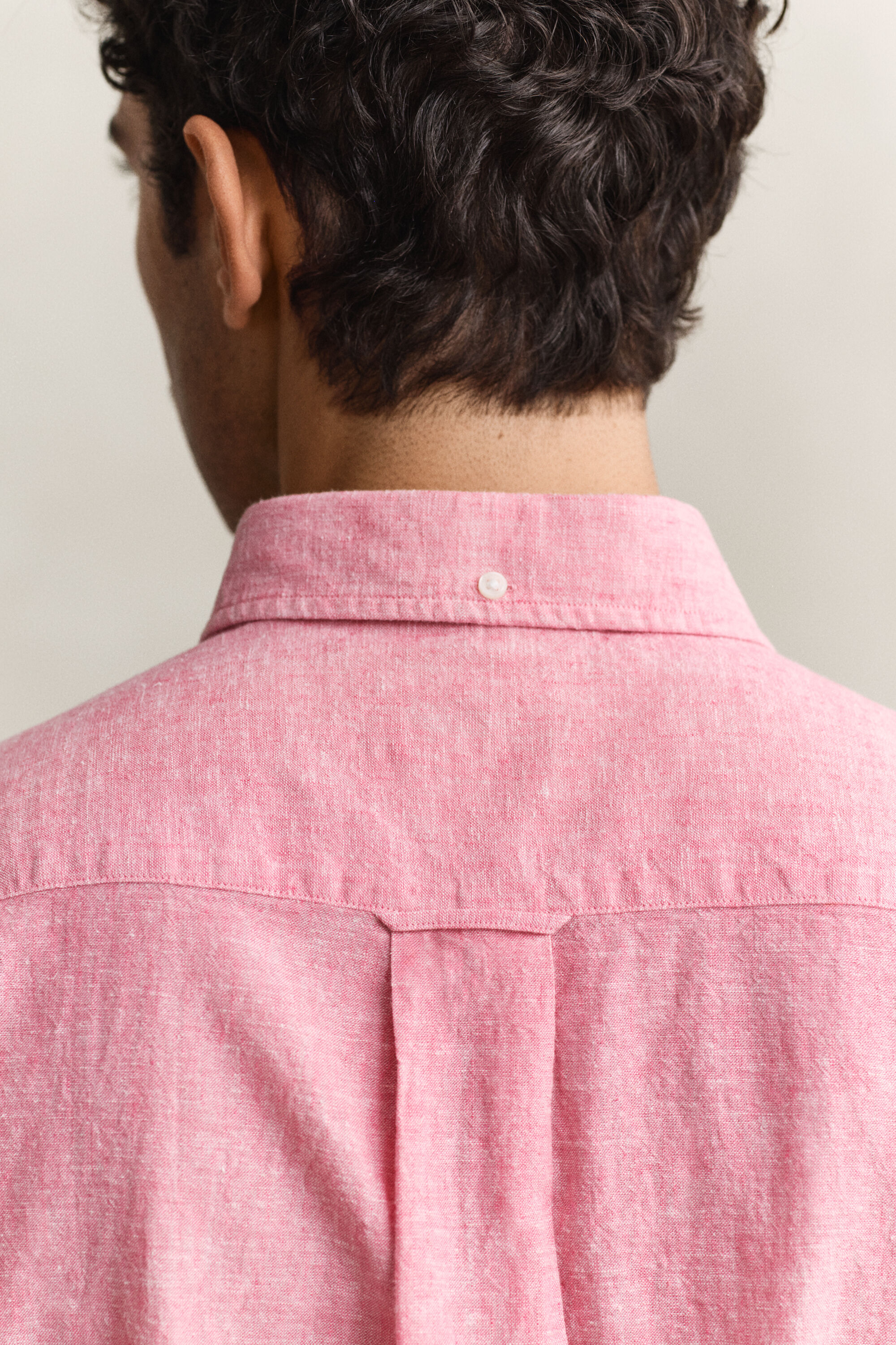 Chemise à manches courtes en lin mélangé