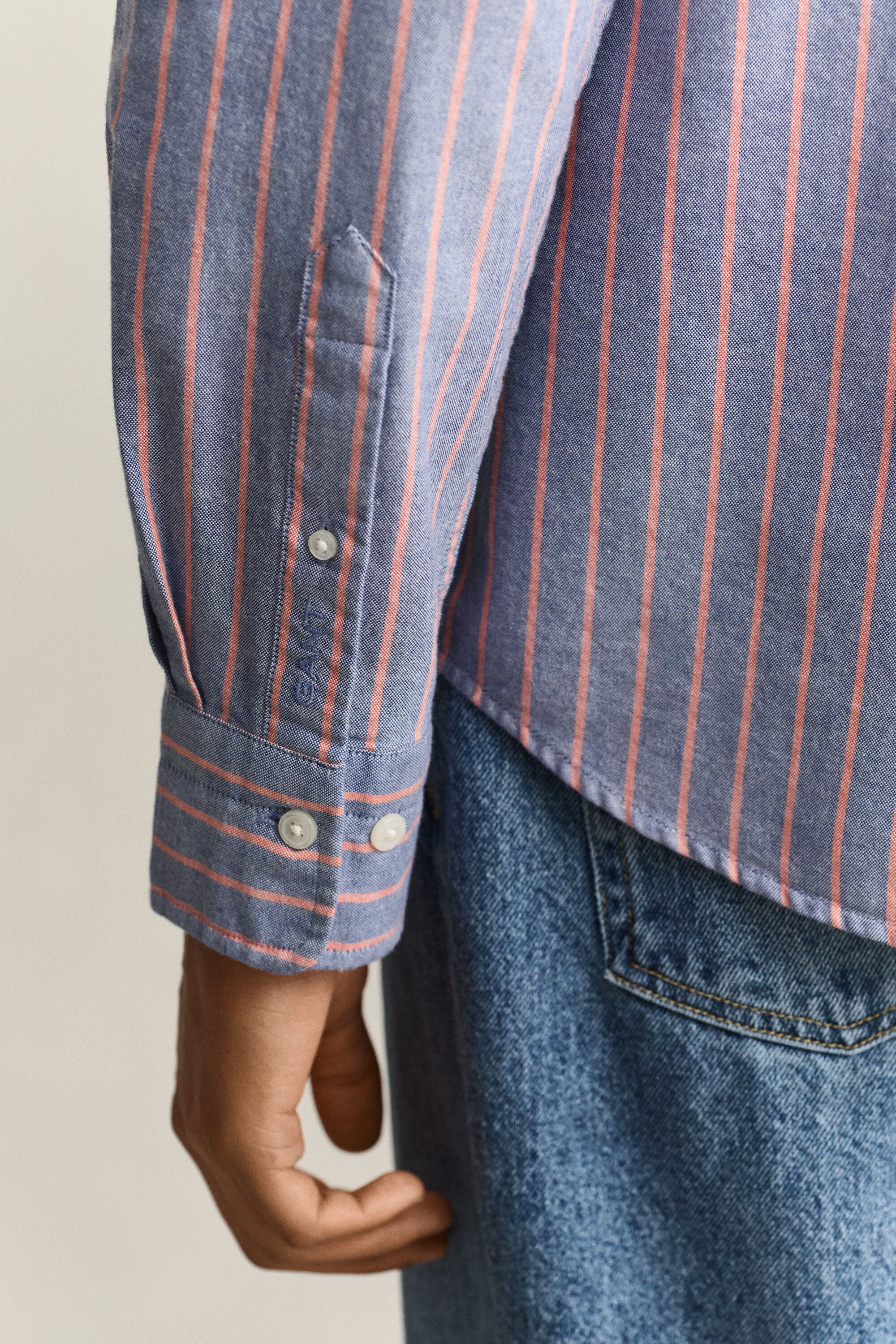 Chemise en coton Oxford classique à rayures
