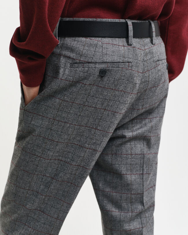 Pantalon de costume slim fit à carreaux