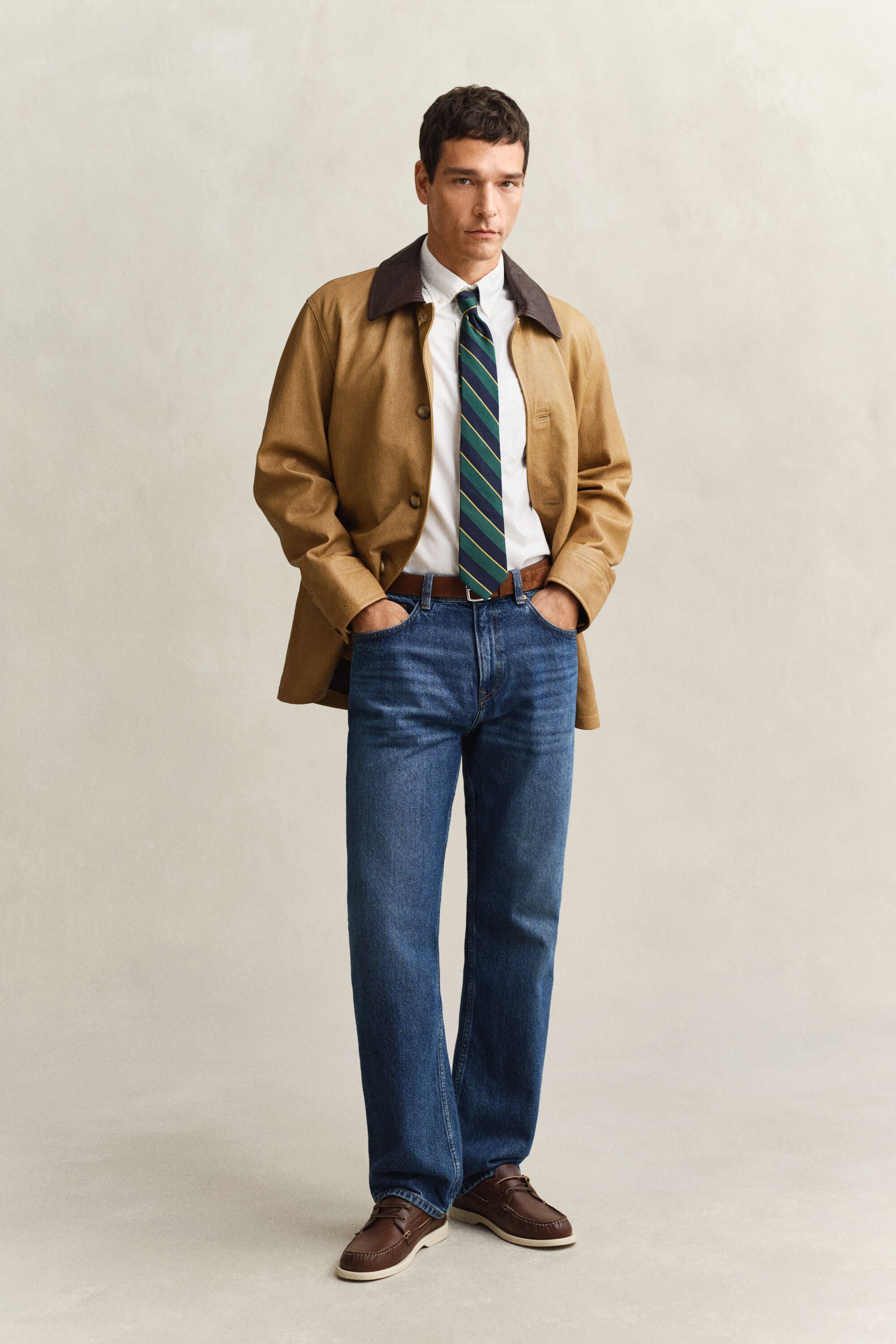 Chemise à manches courtes en coton Oxford classique