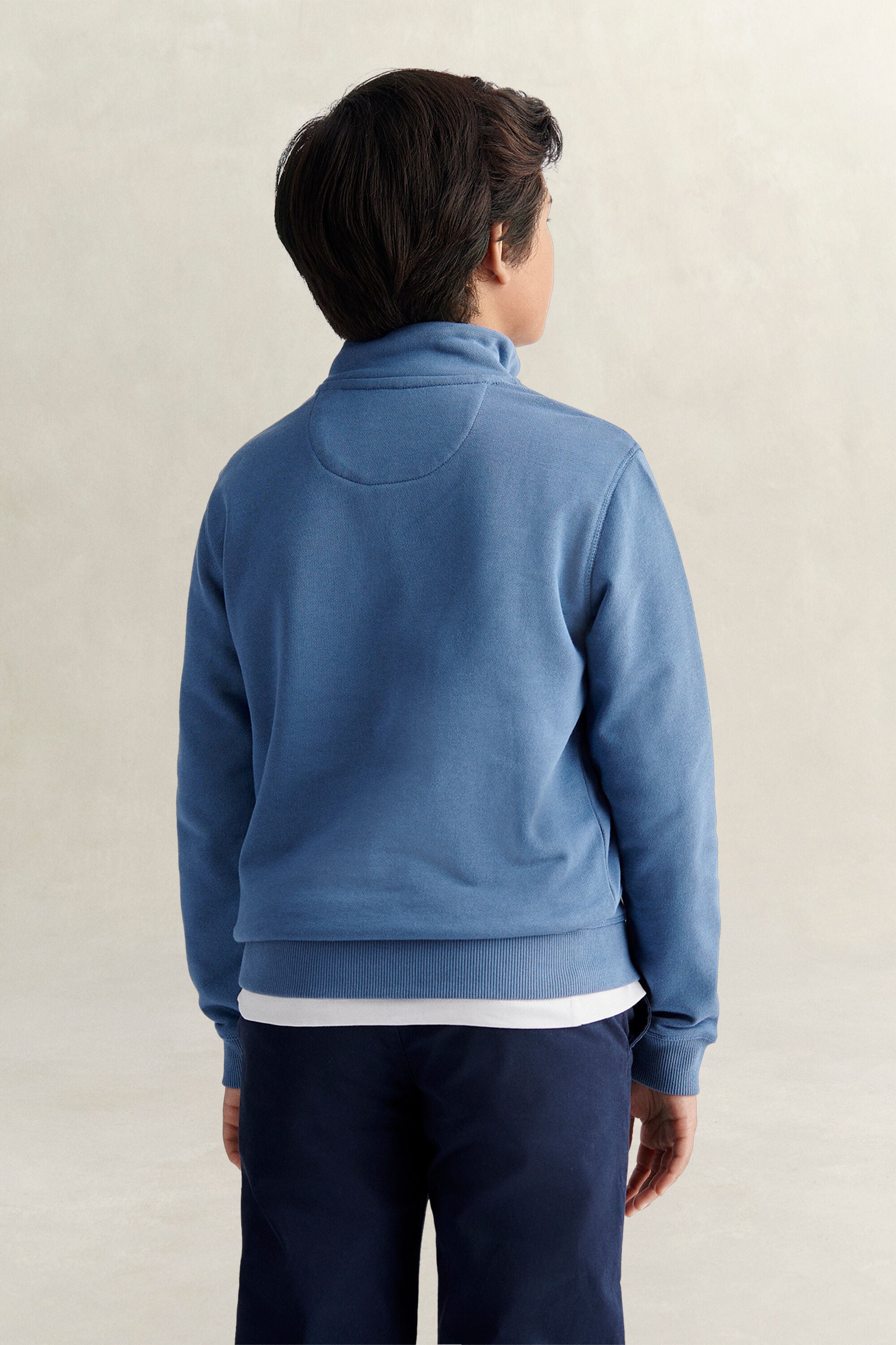 Sweat-shirt à demi-zip avec écusson Ado Garçon