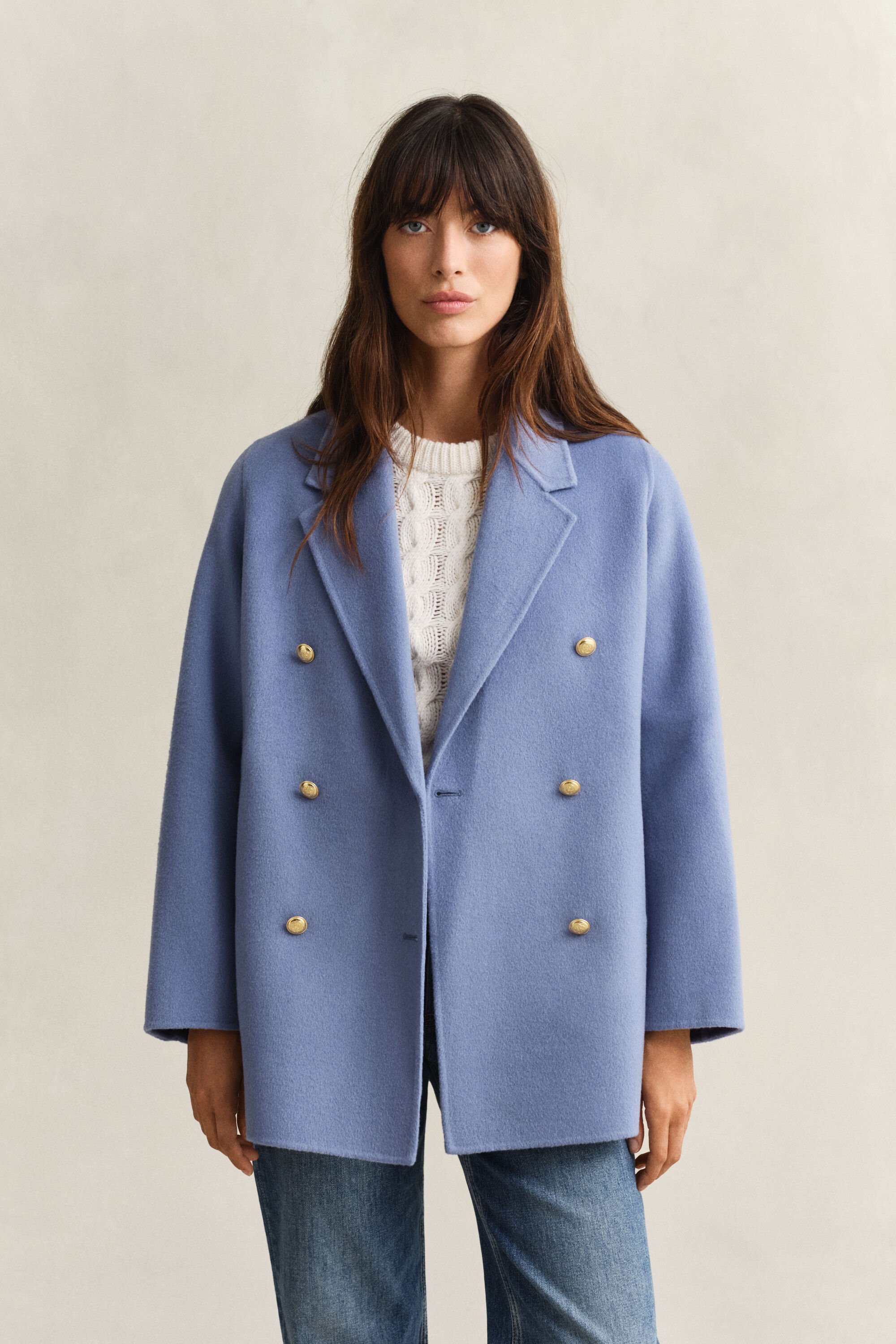 Caban surpiqué à la main