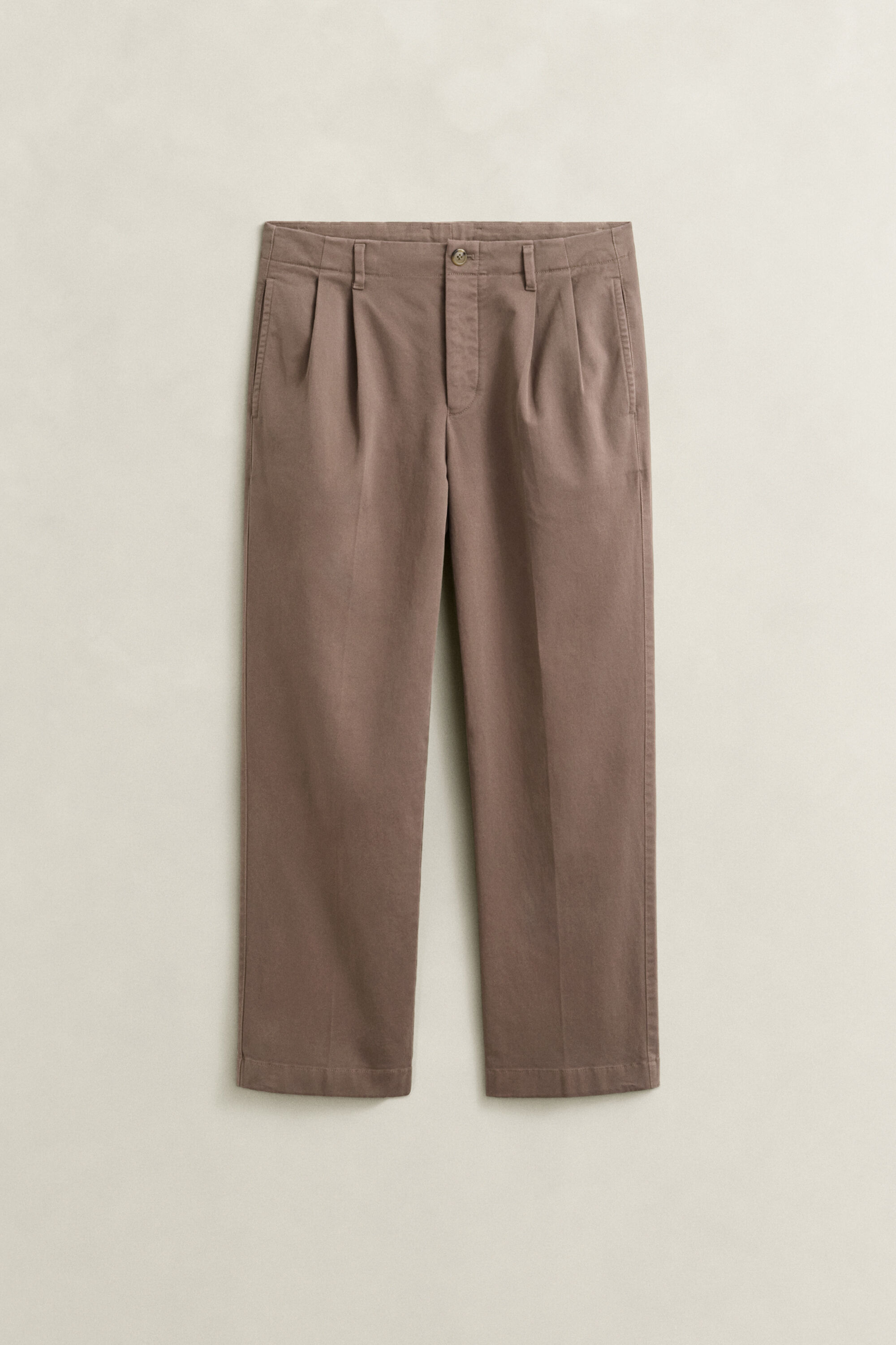 Pantalon chino en coton brossé