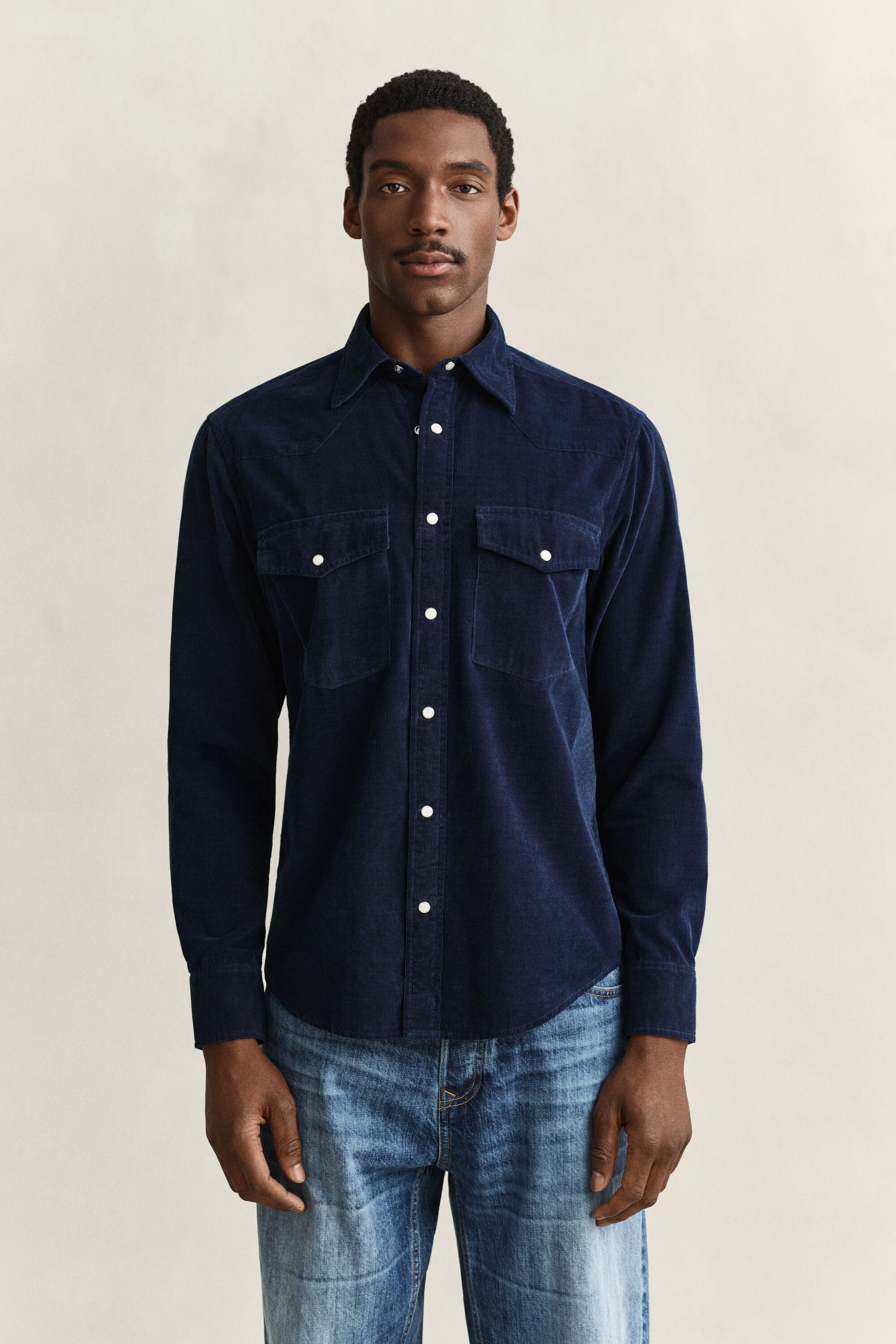 Chemise rodéo en velours côtelé