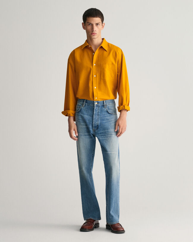 Chemise oversize en soie et laine mouchetée